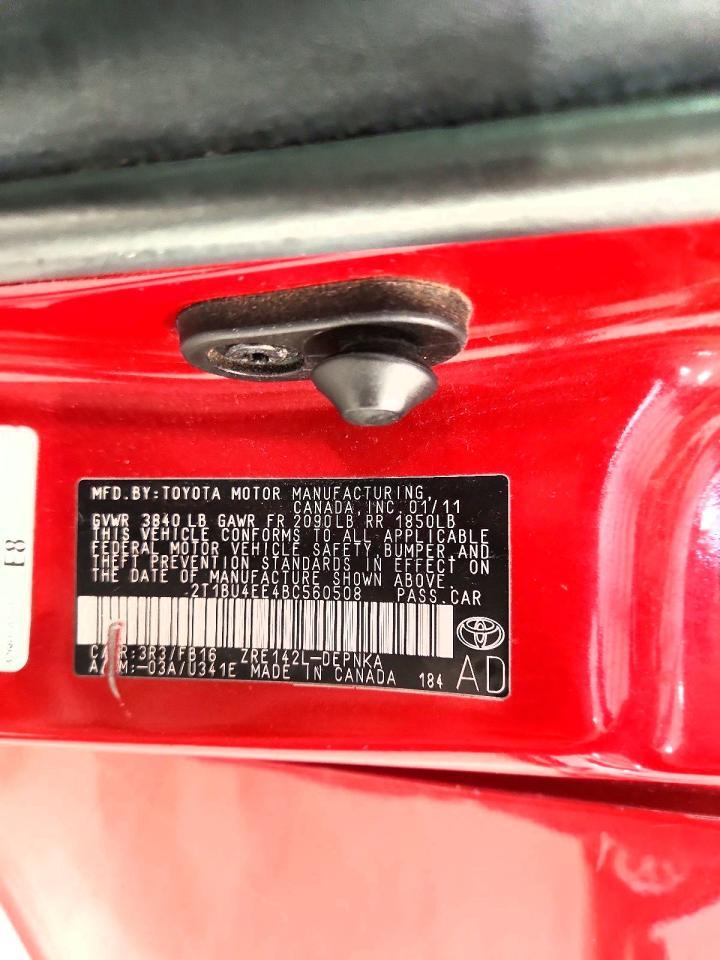 2011 TOYOTA COROLLA