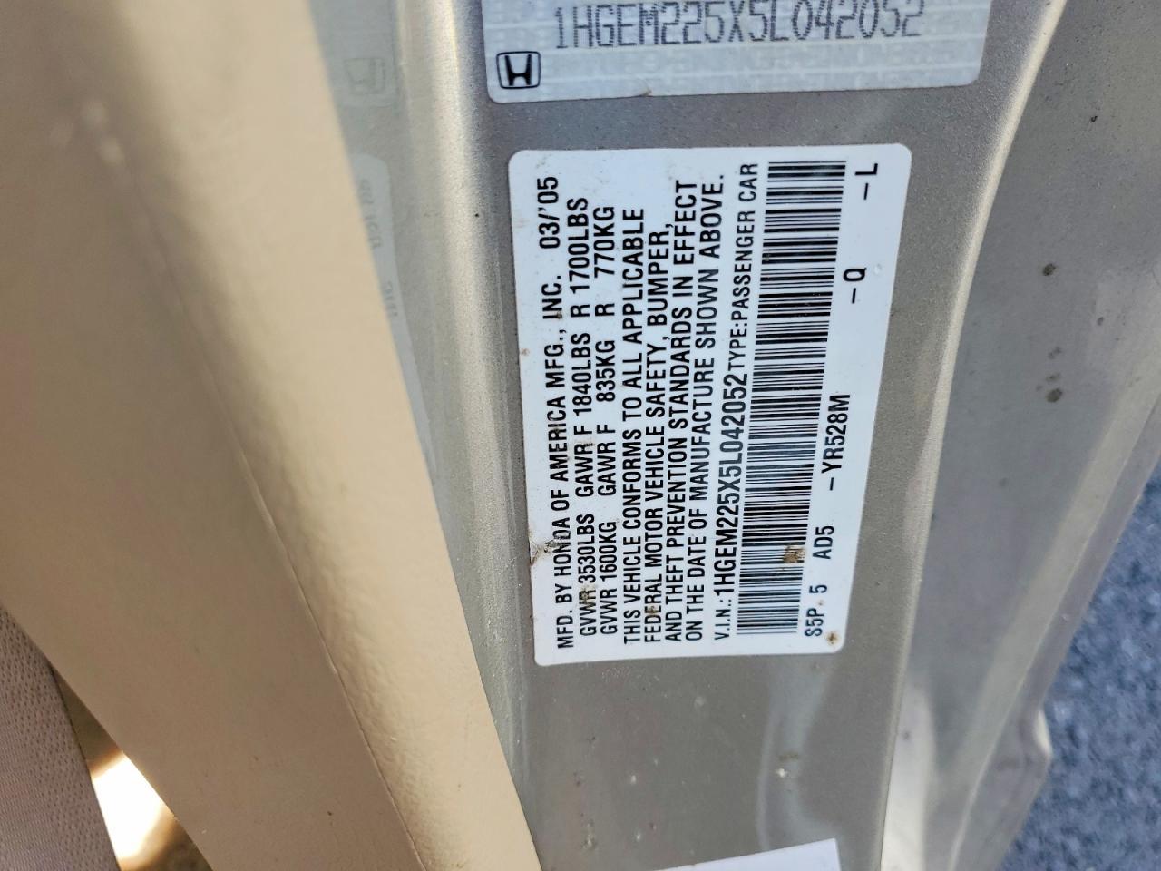2005 HONDA CIVIC