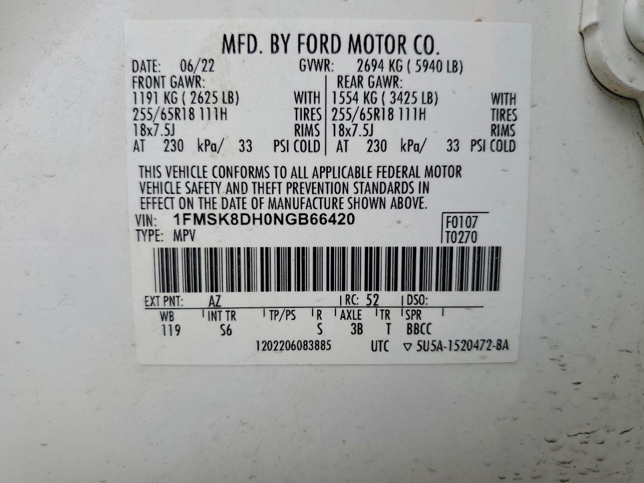 2022 FORD EXPLORER