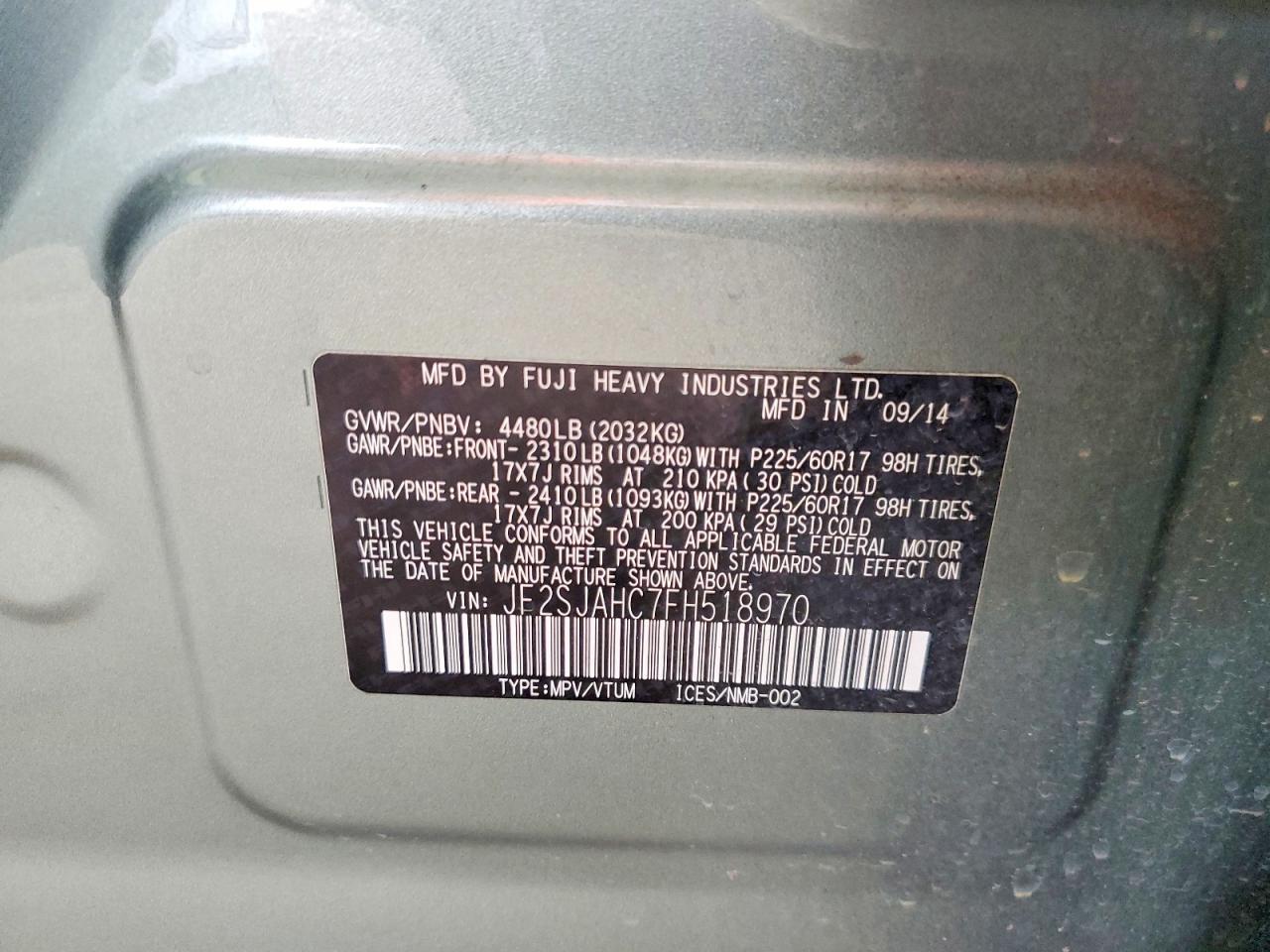 2015 SUBARU FORESTER
