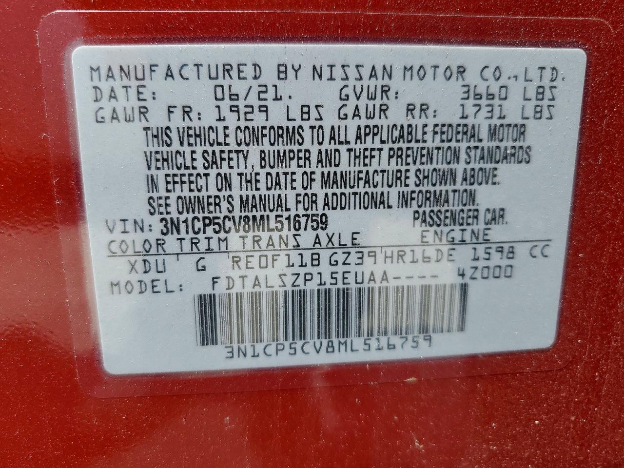 2021 NISSAN KICKS