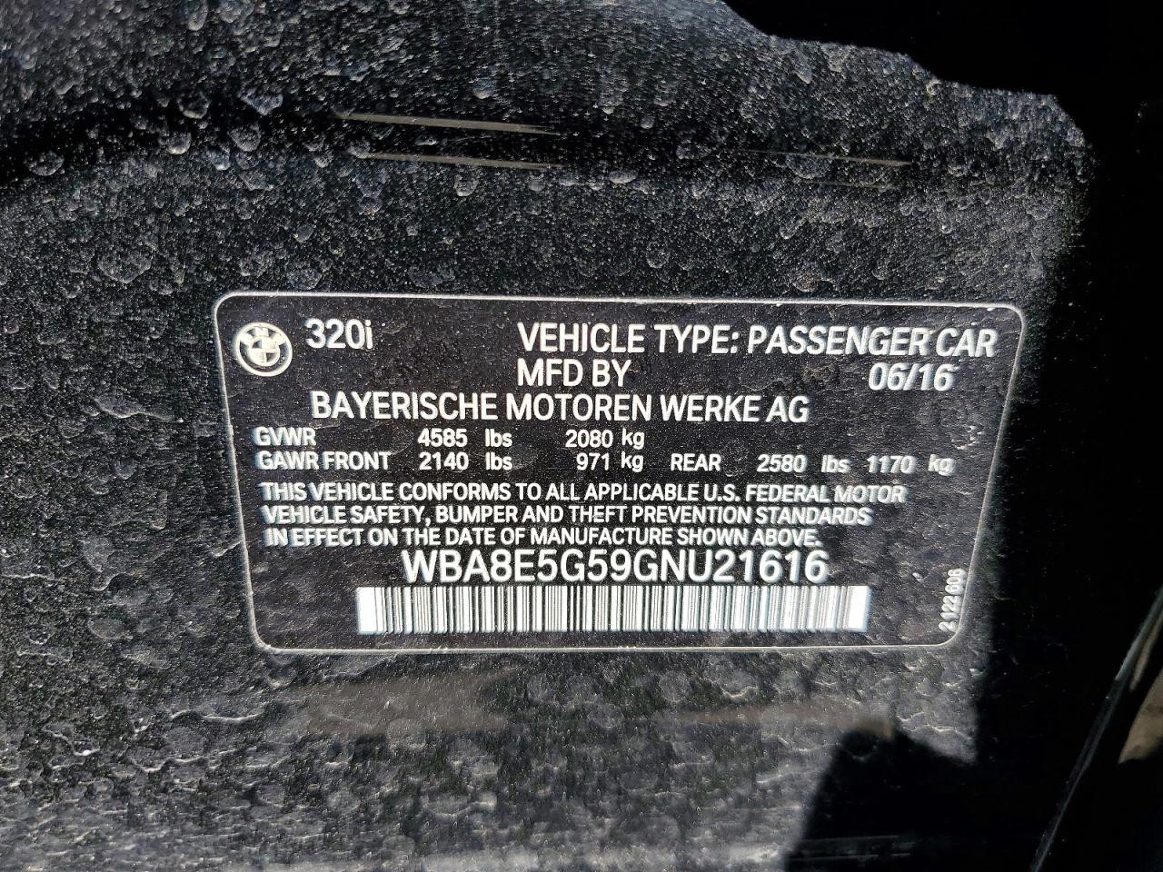 2016 BMW 3 SERIES