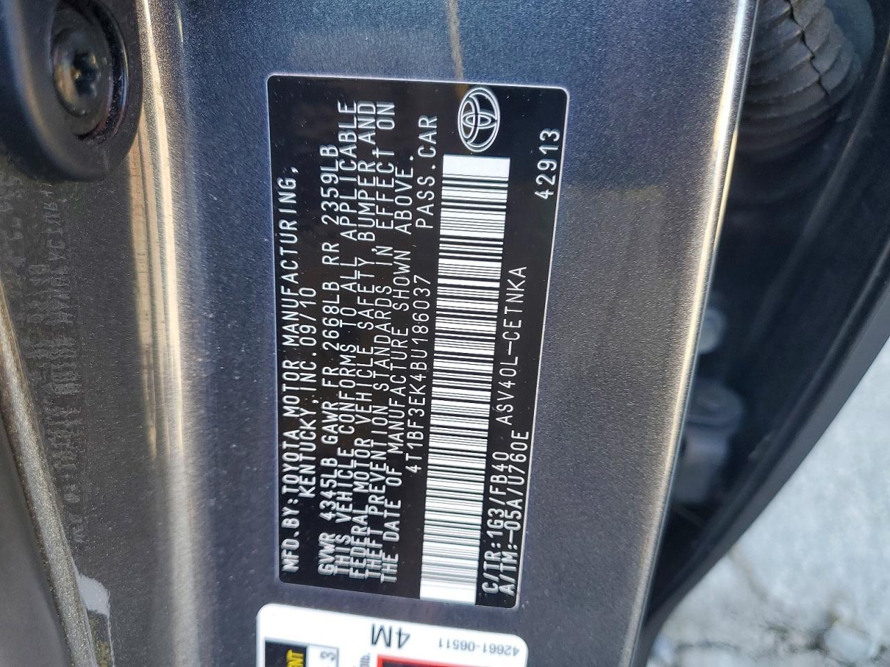 2011 TOYOTA CAMRY