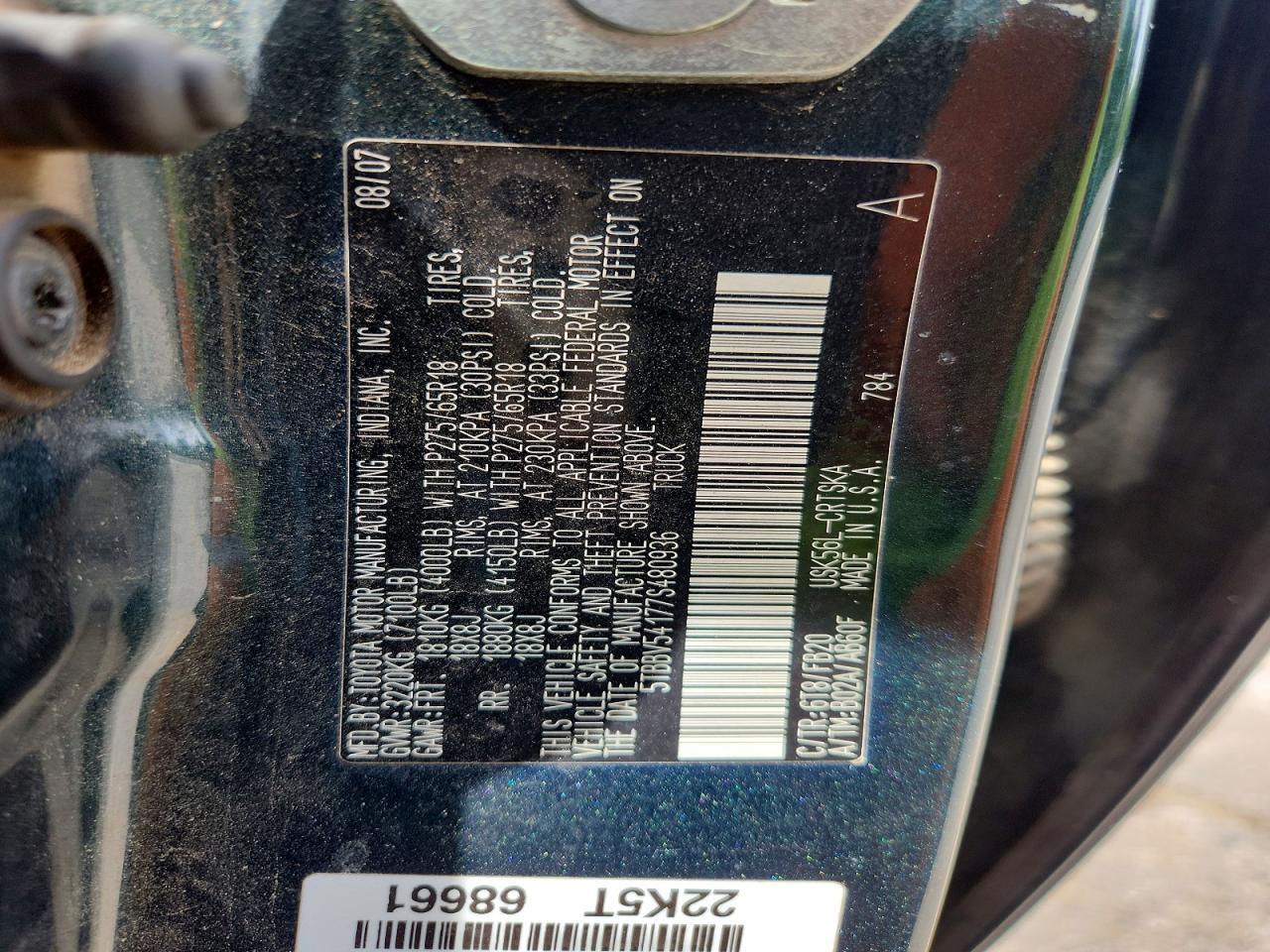 2007 TOYOTA TUNDRA