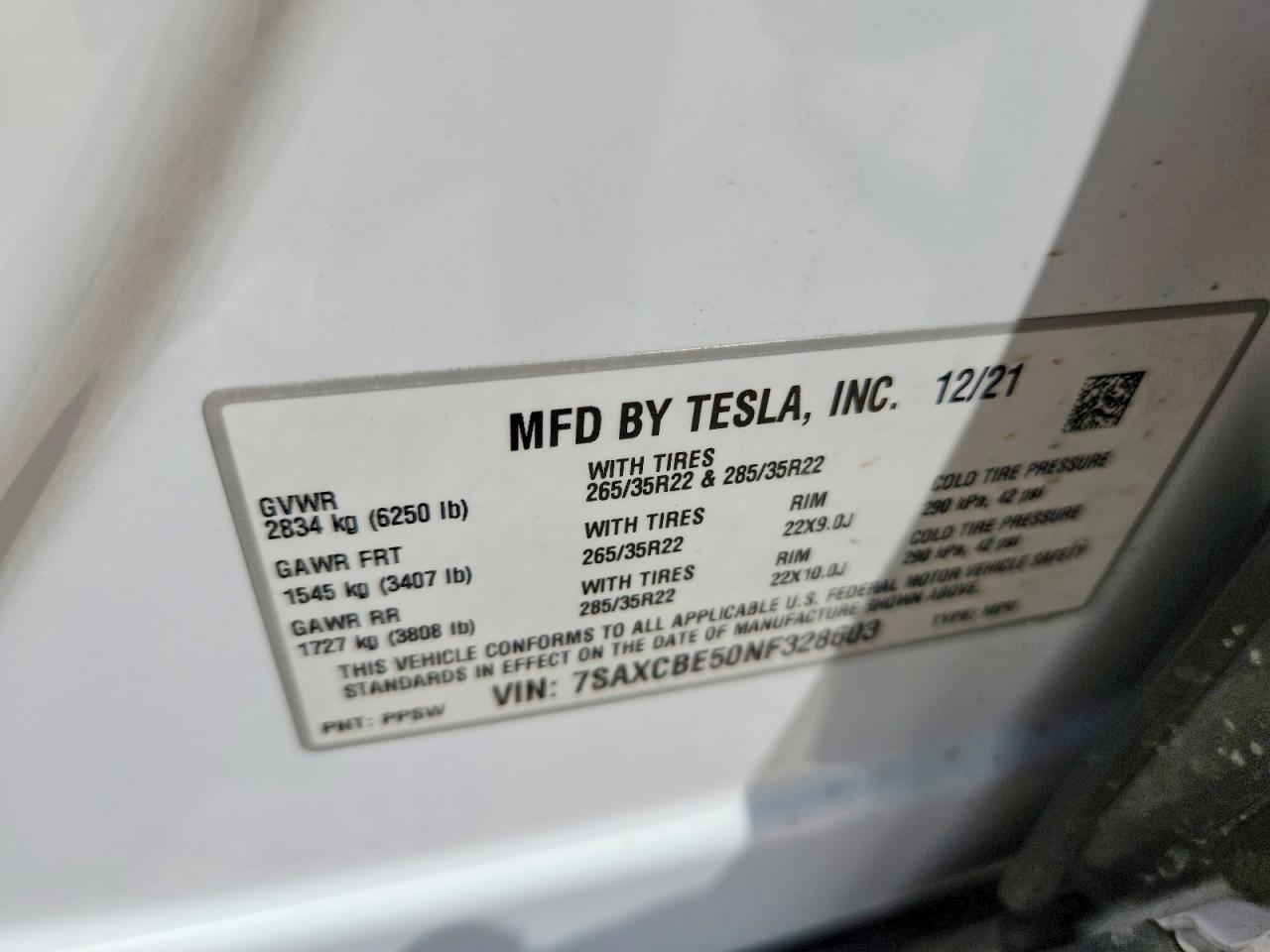 2022 TESLA MODEL X