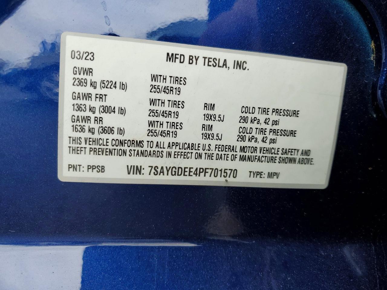 2023 TESLA MODEL Y