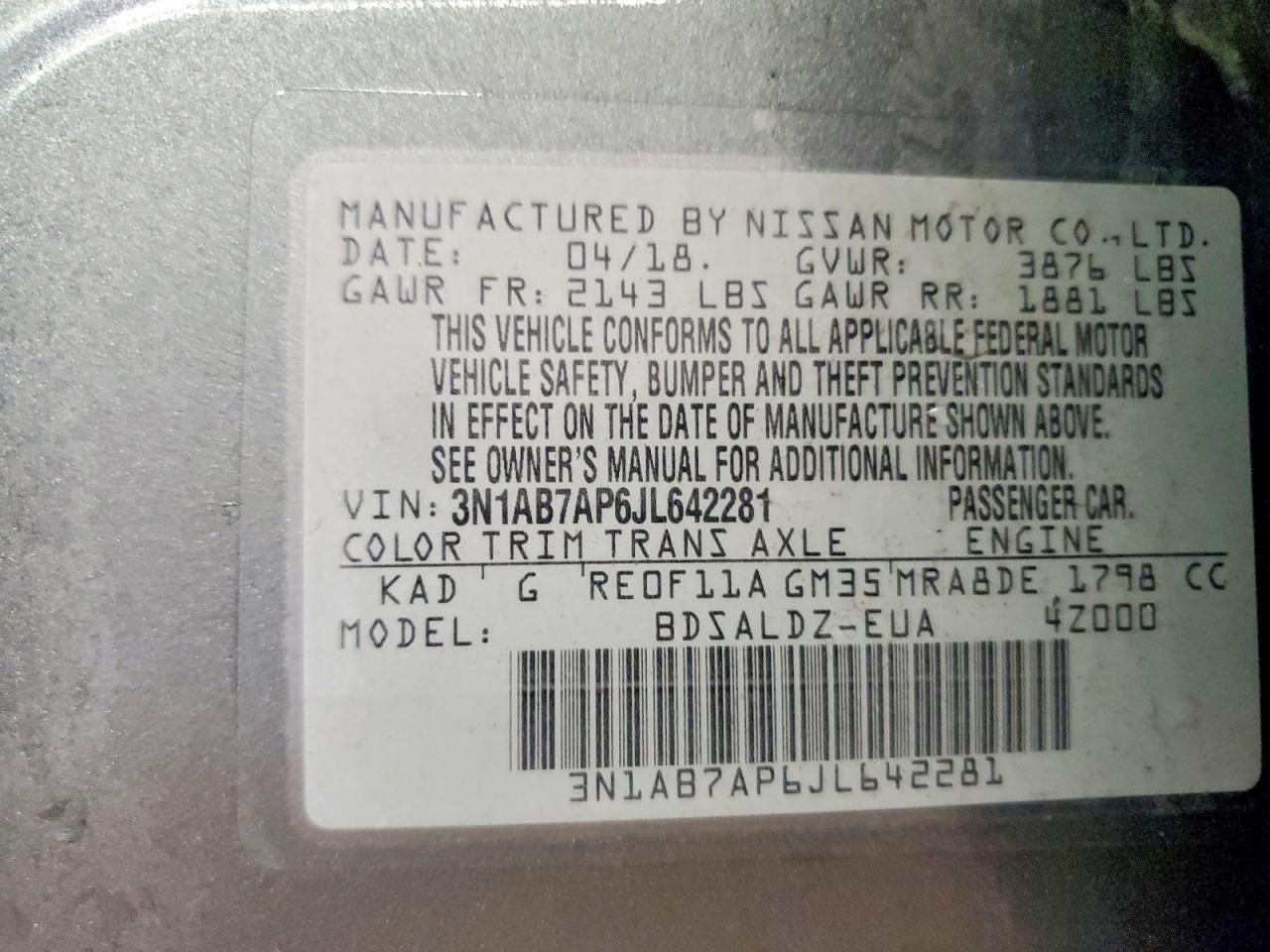 2018 NISSAN SENTRA