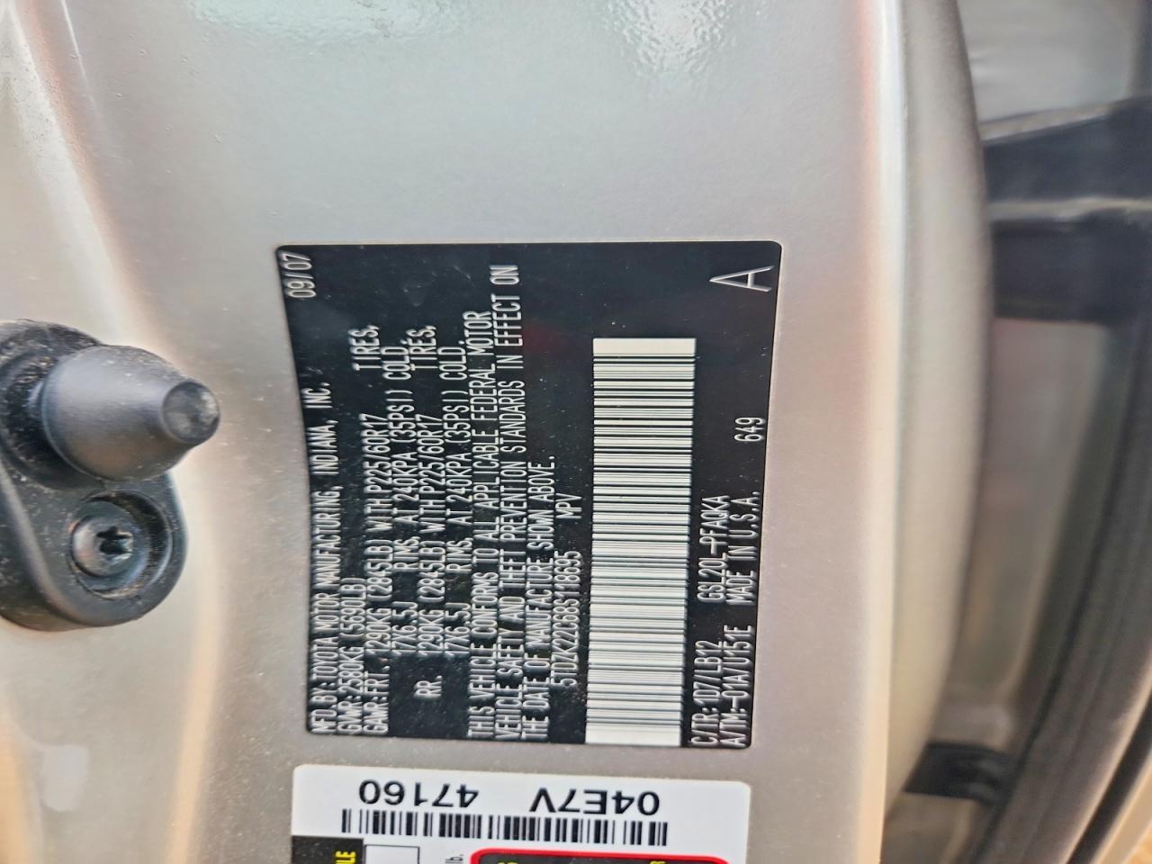 2008 TOYOTA SIENNA