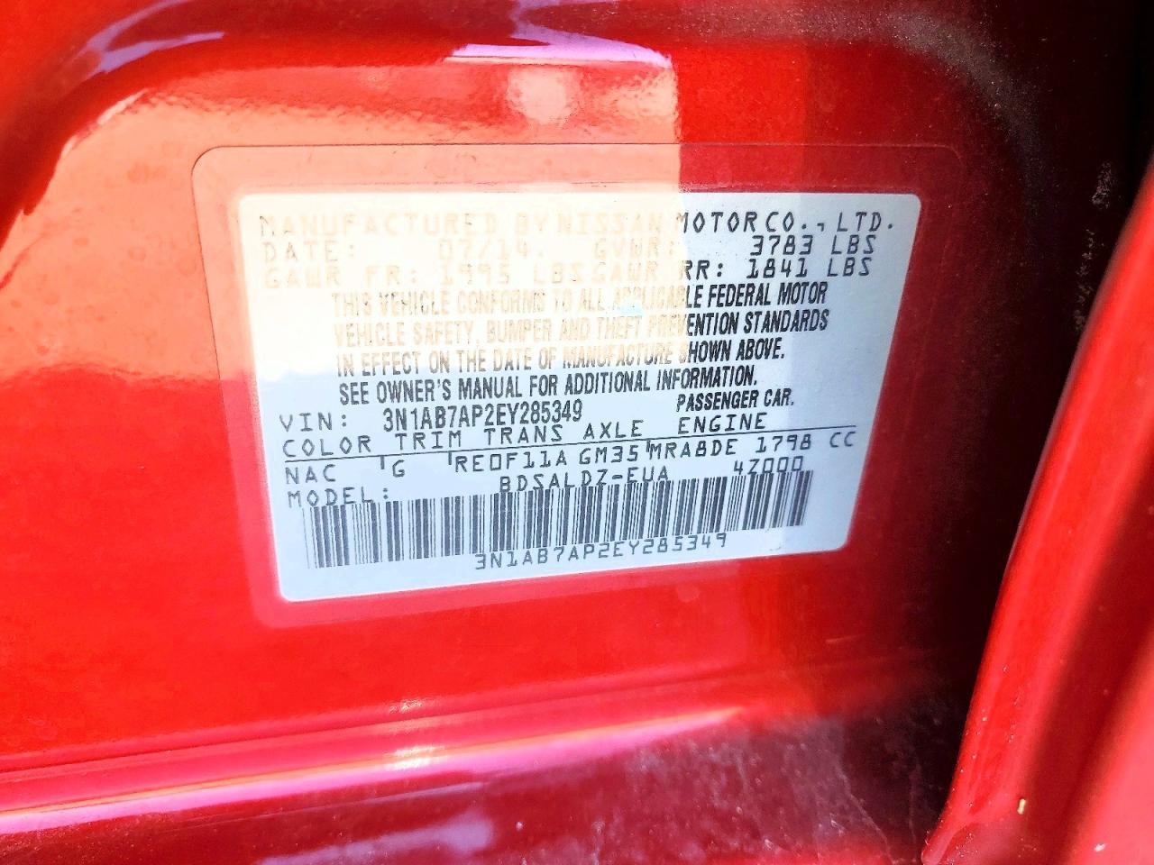 2014 NISSAN SENTRA