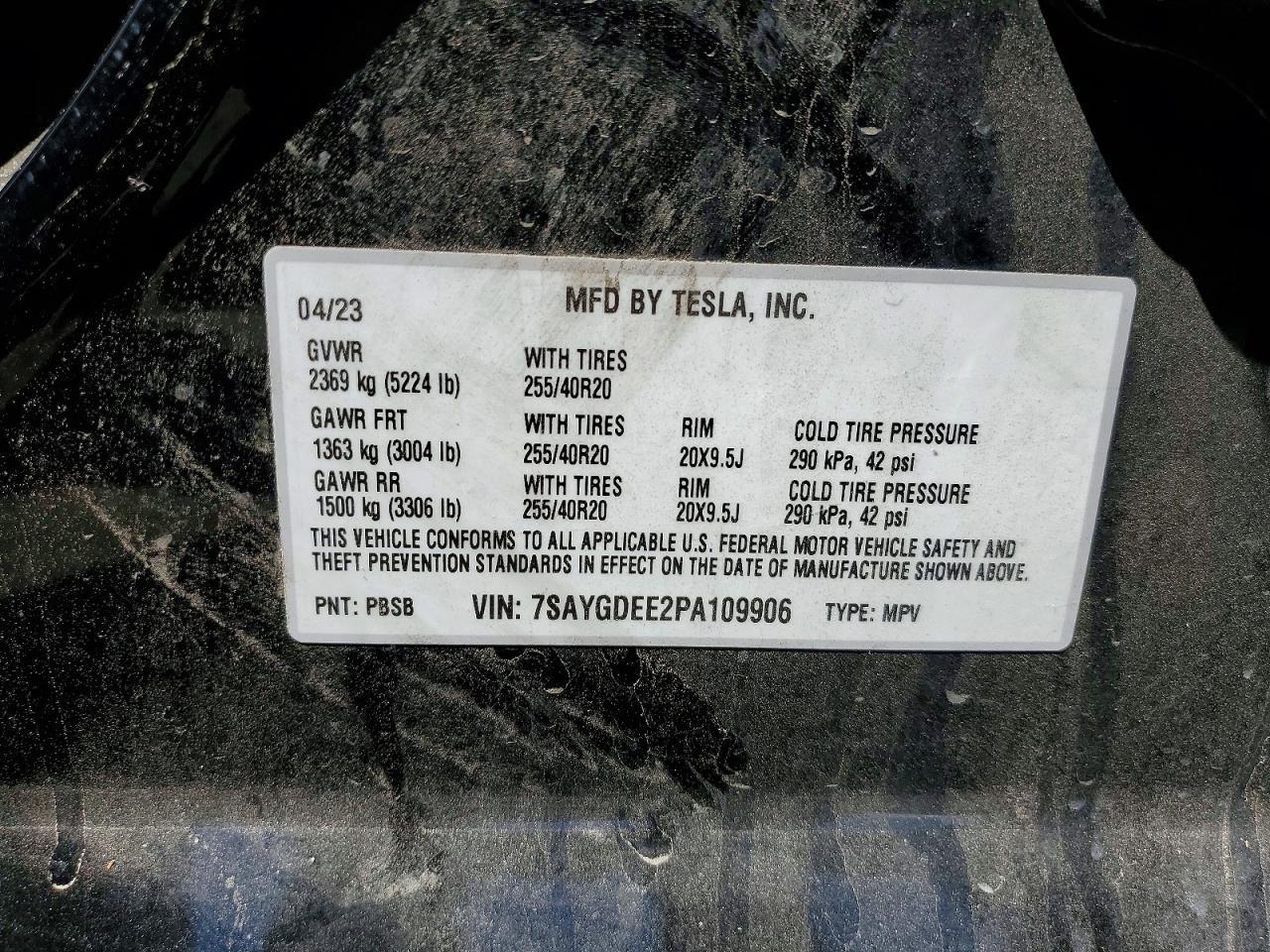 2023 TESLA MODEL Y
