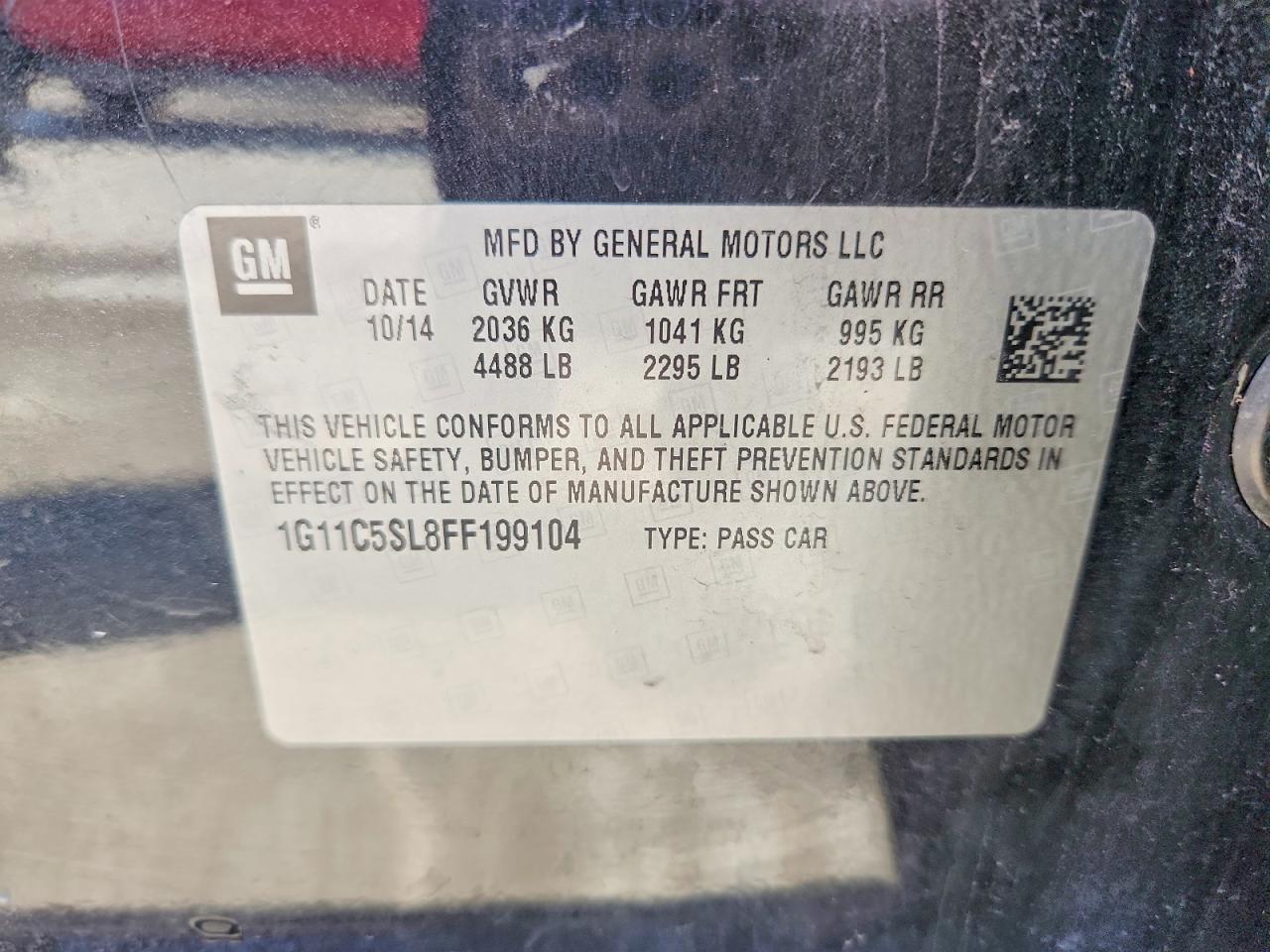 2015 CHEVROLET MALIBU