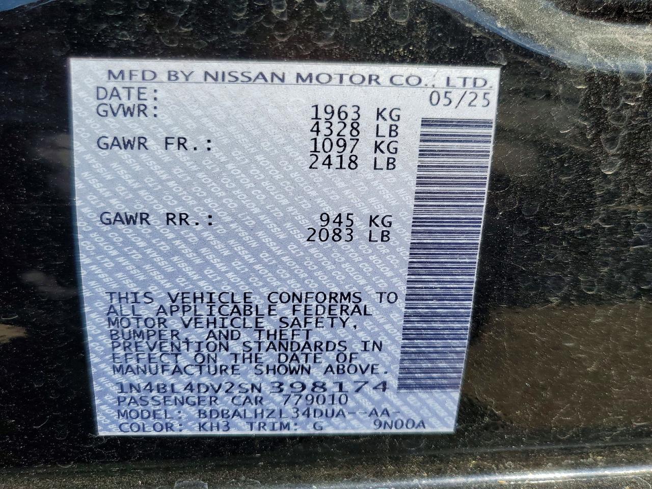 2025 NISSAN ALTIMA