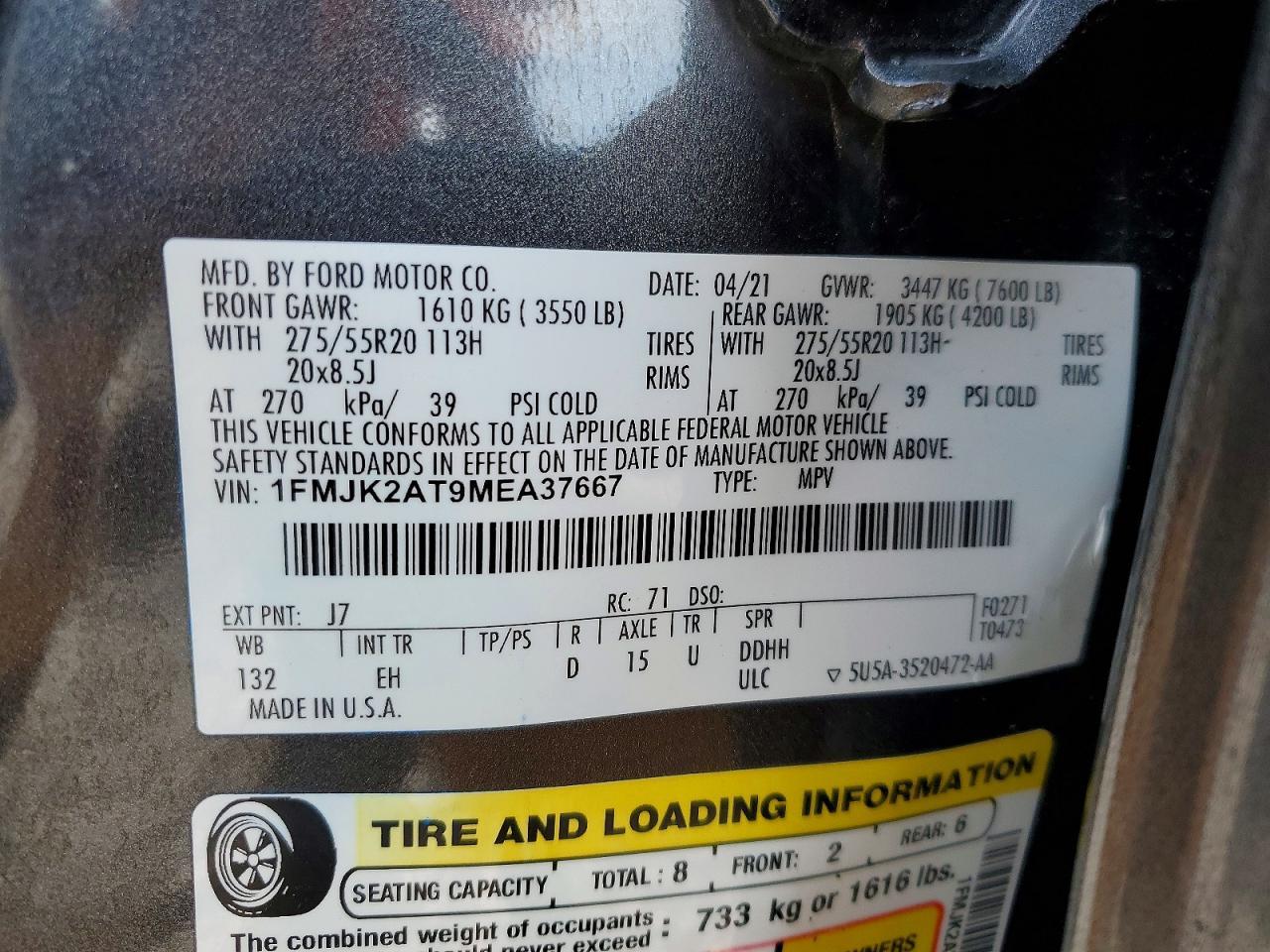 2021 FORD Expedition