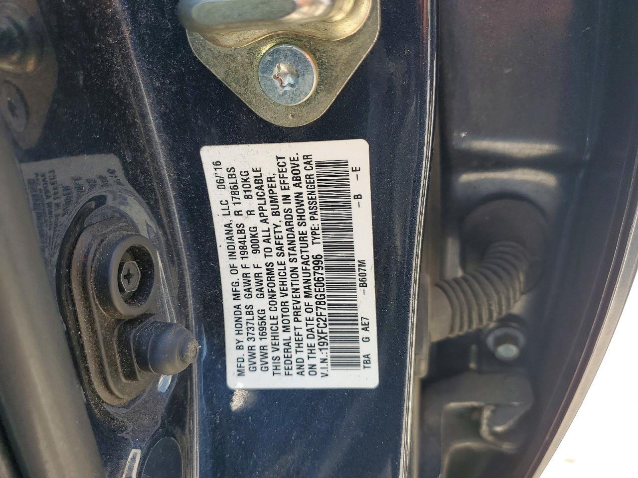 2016 HONDA CIVIC