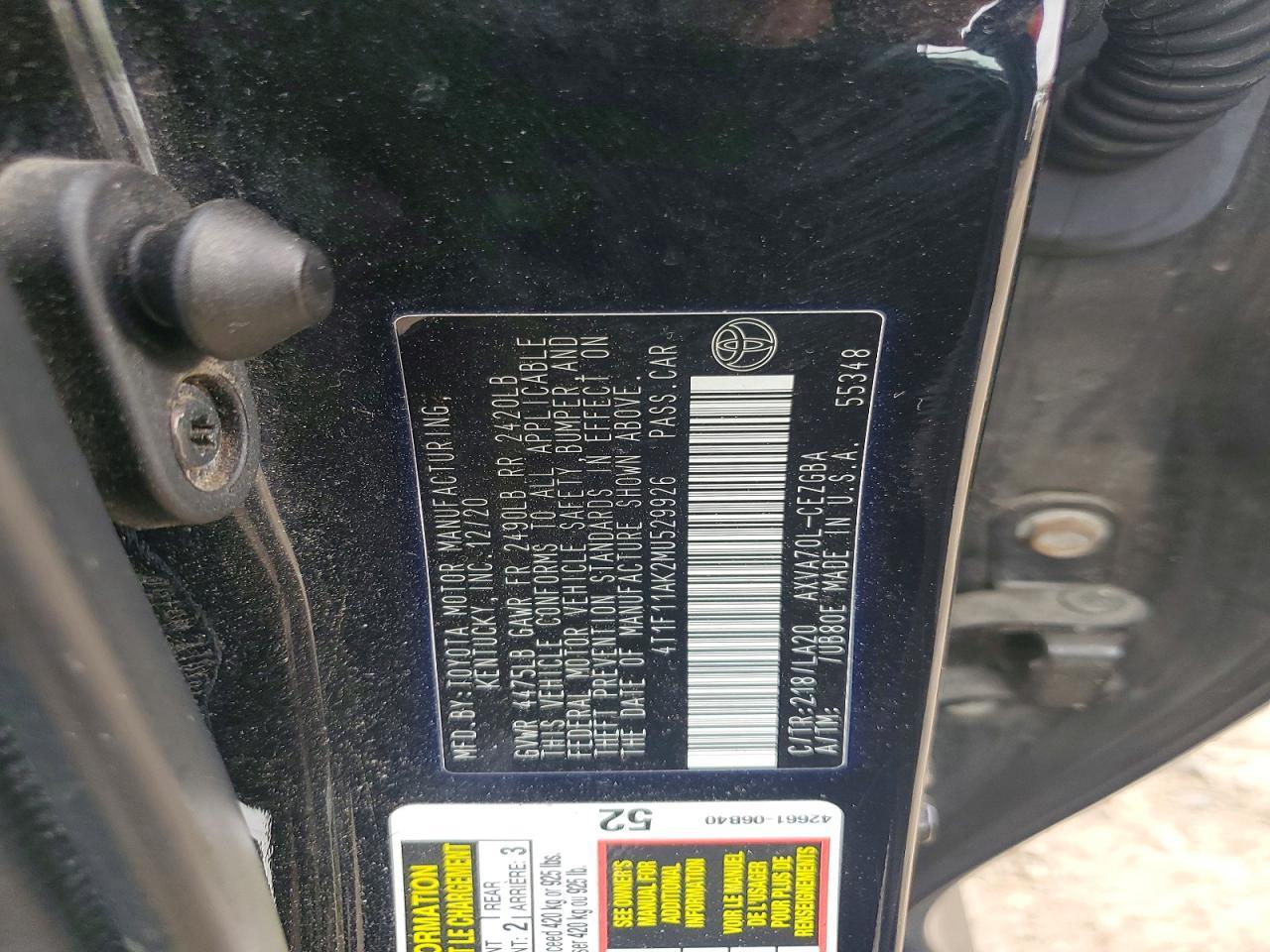 2021 TOYOTA CAMRY