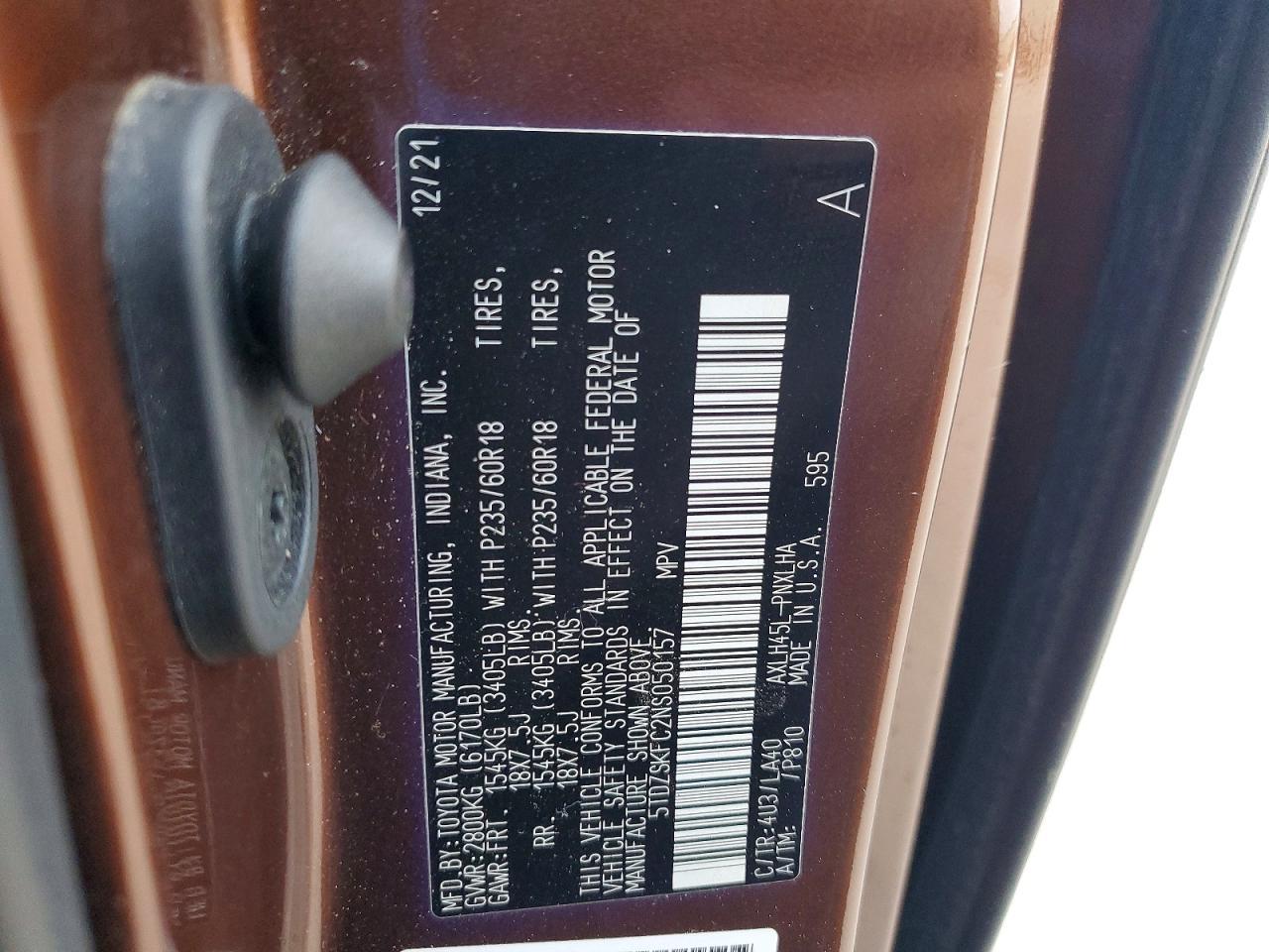 2022 TOYOTA SIENNA