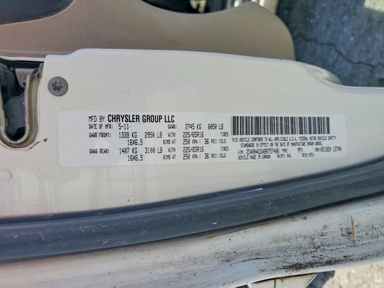 2011 DODGE GRAND CARAVAN