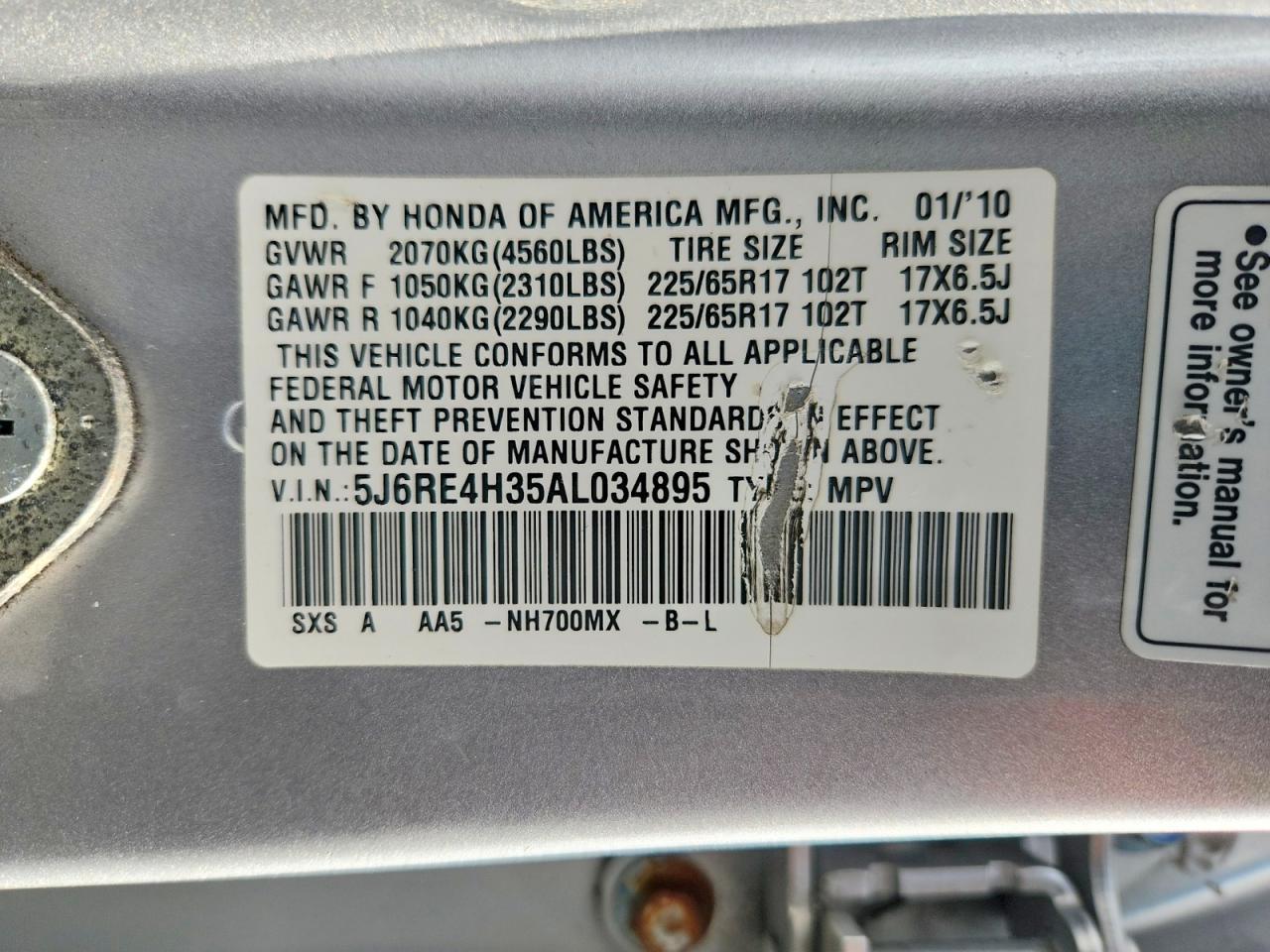 2010 HONDA CR-V