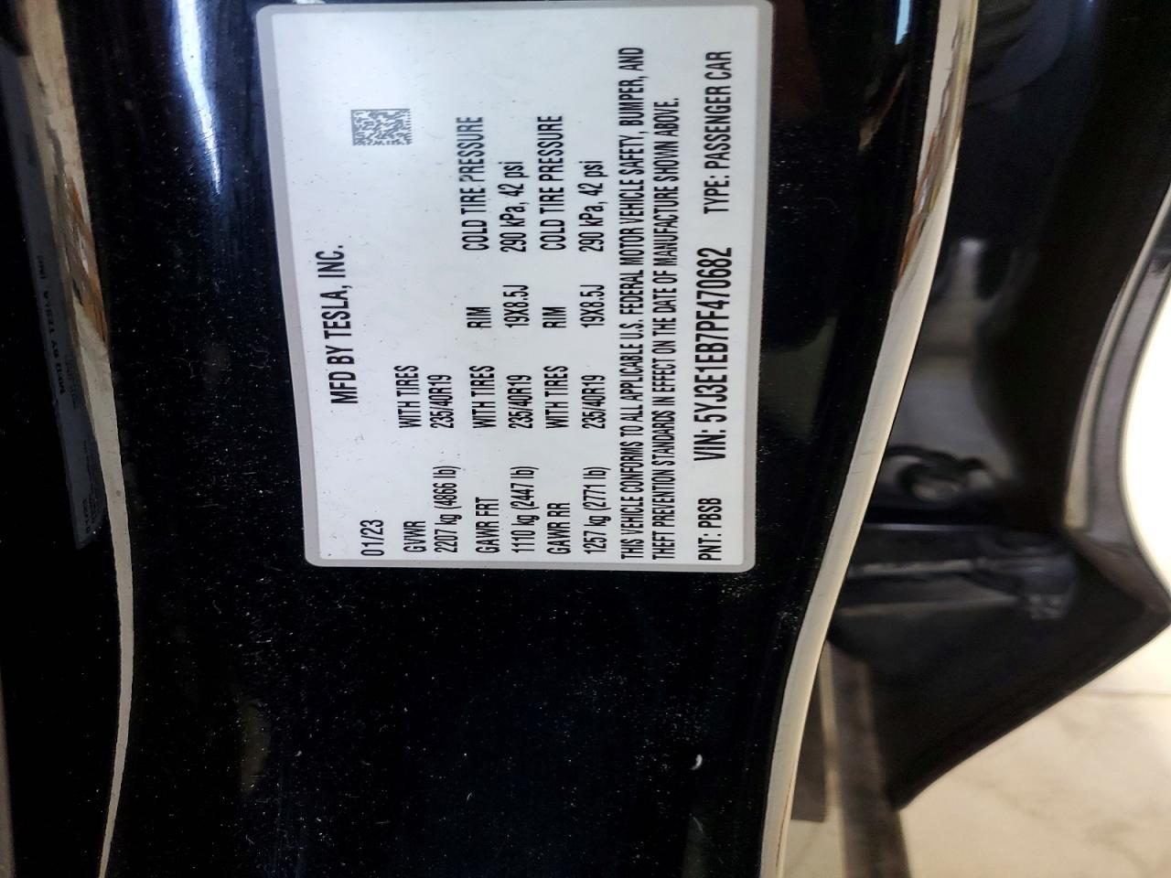 2023 TESLA MODEL 3