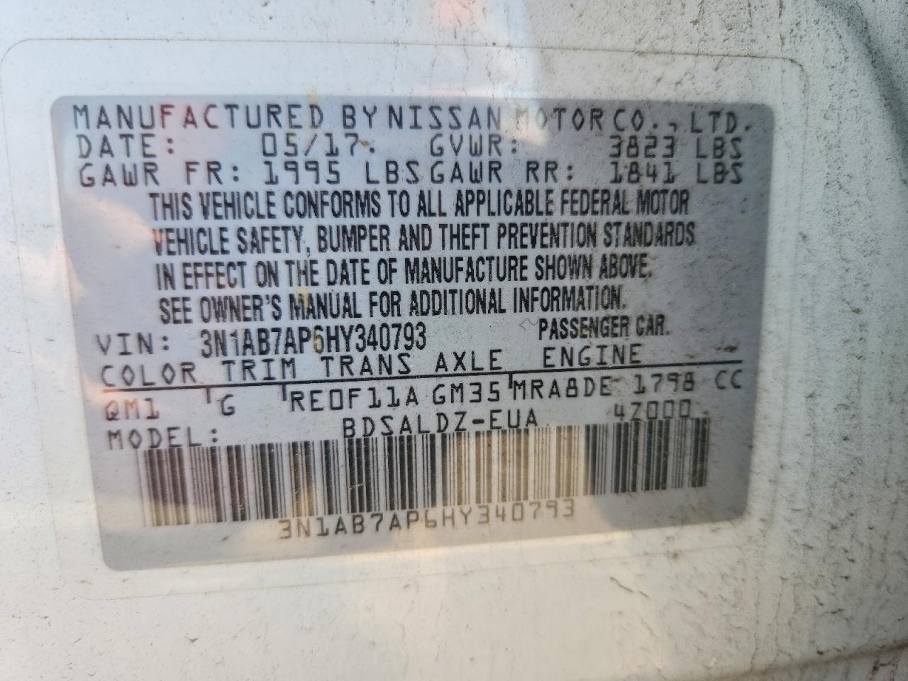 2017 NISSAN SENTRA