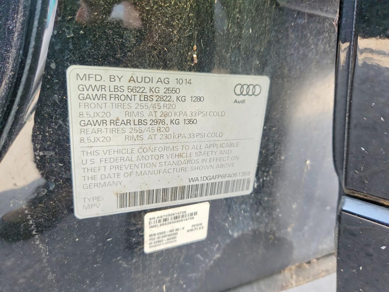 2015 AUDI Q5