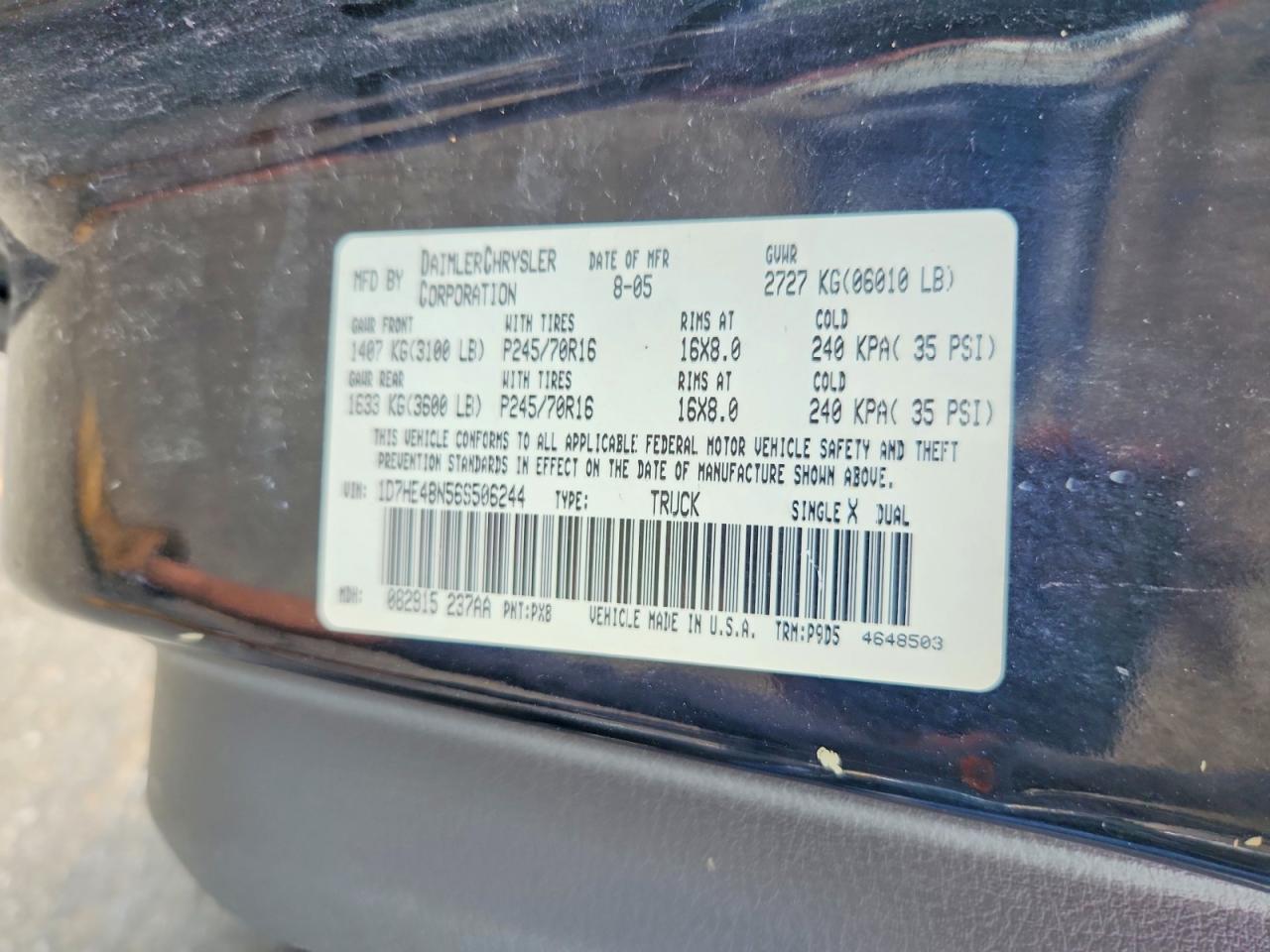 2006 DODGE Dakota