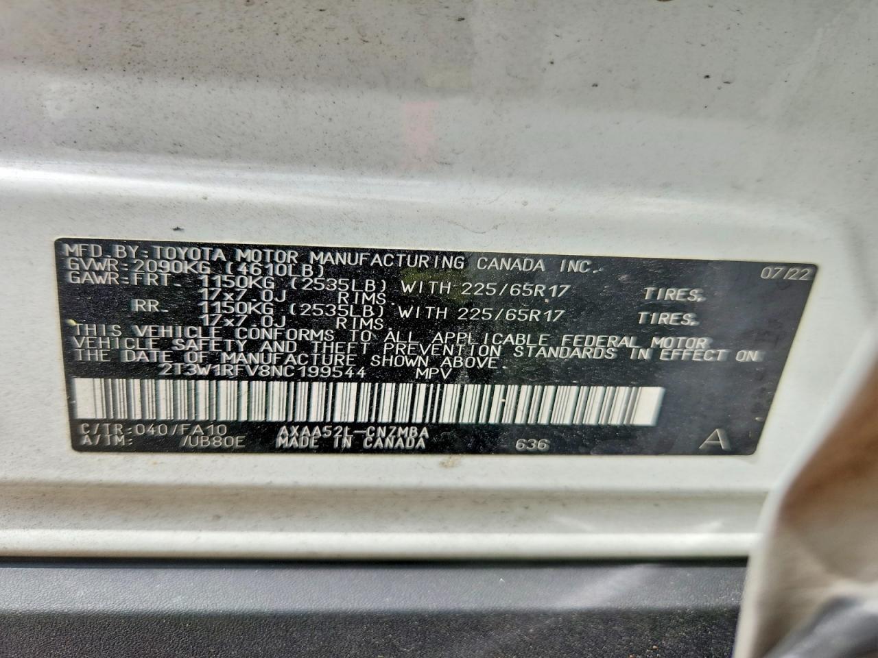 2022 TOYOTA RAV4
