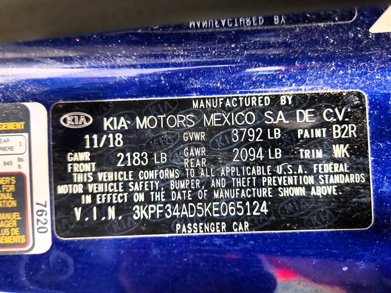 2019 KIA FORTE