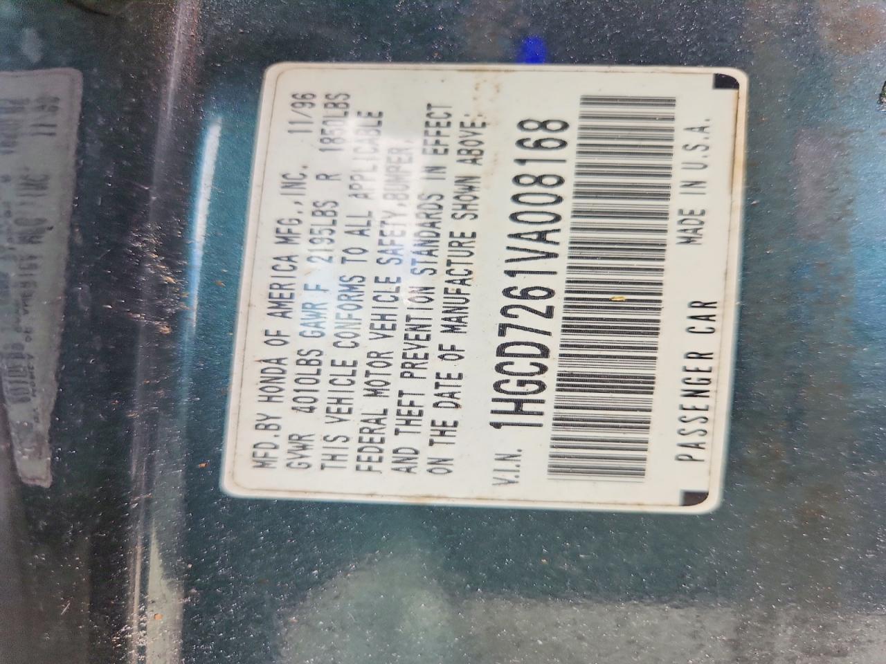 1997 HONDA ACCORD