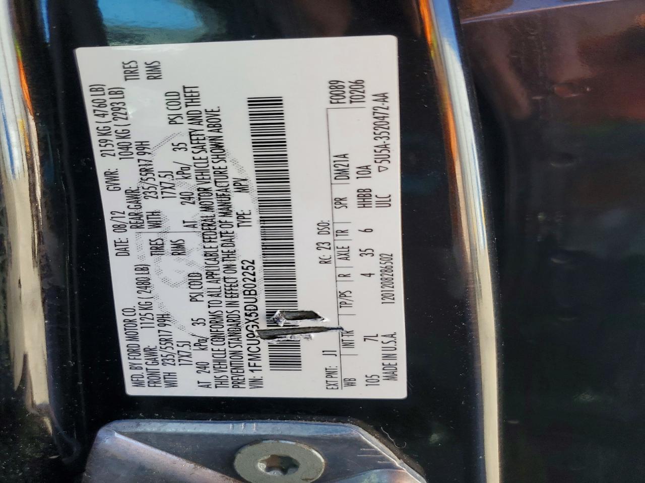 2013 FORD ESCAPE