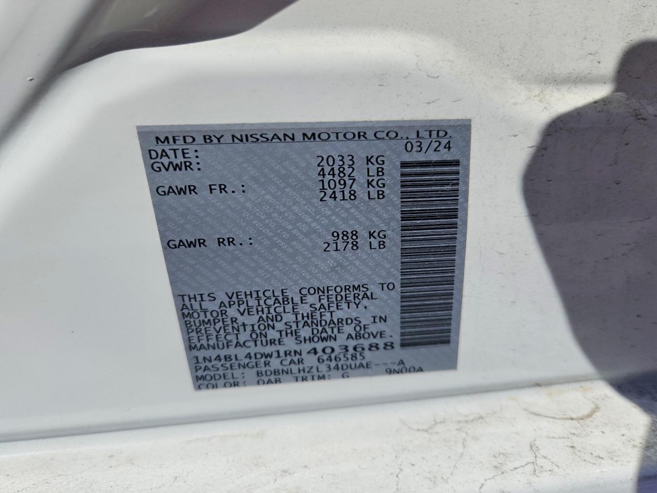 2024 NISSAN ALTIMA