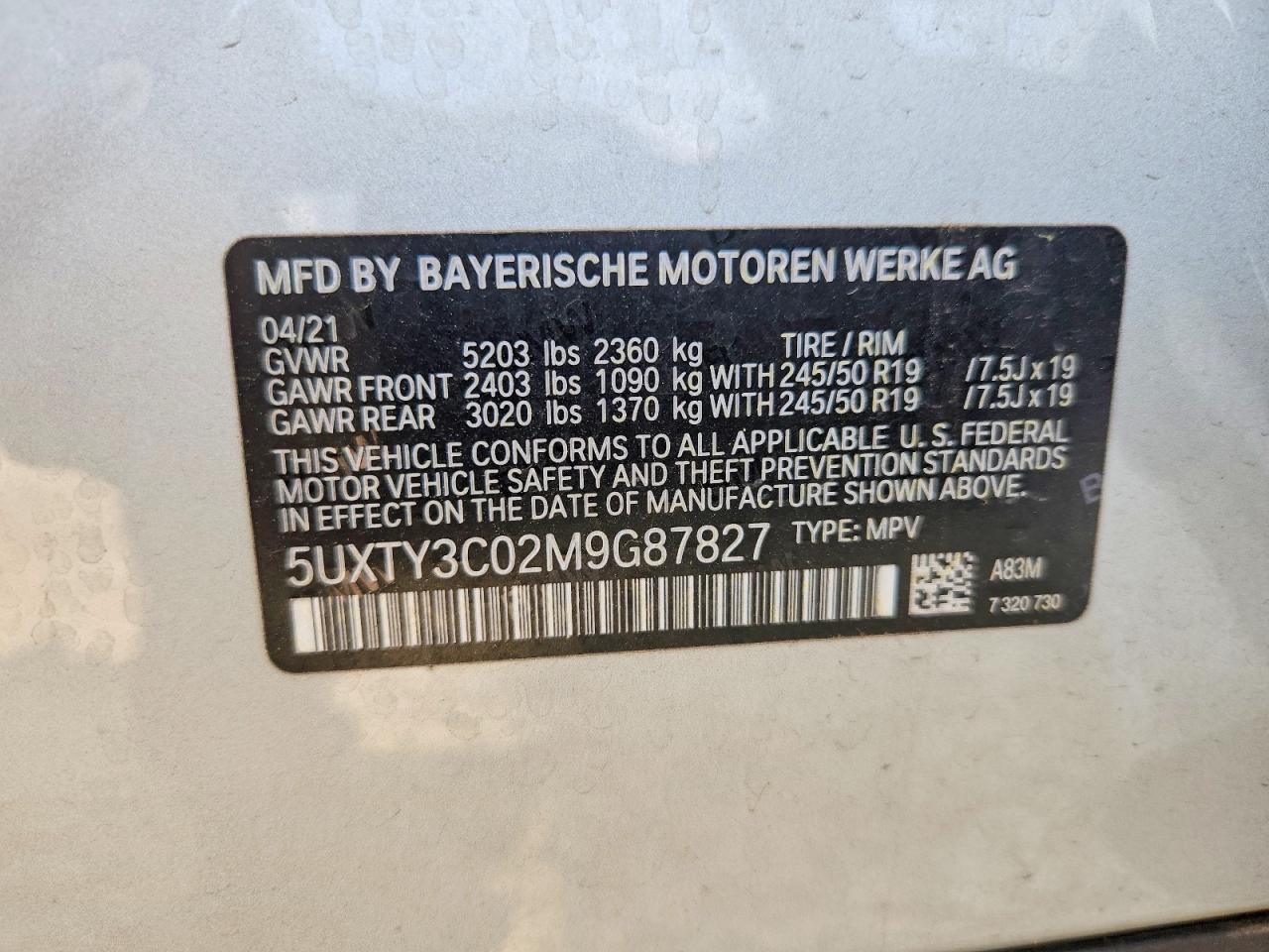 2021 BMW X3