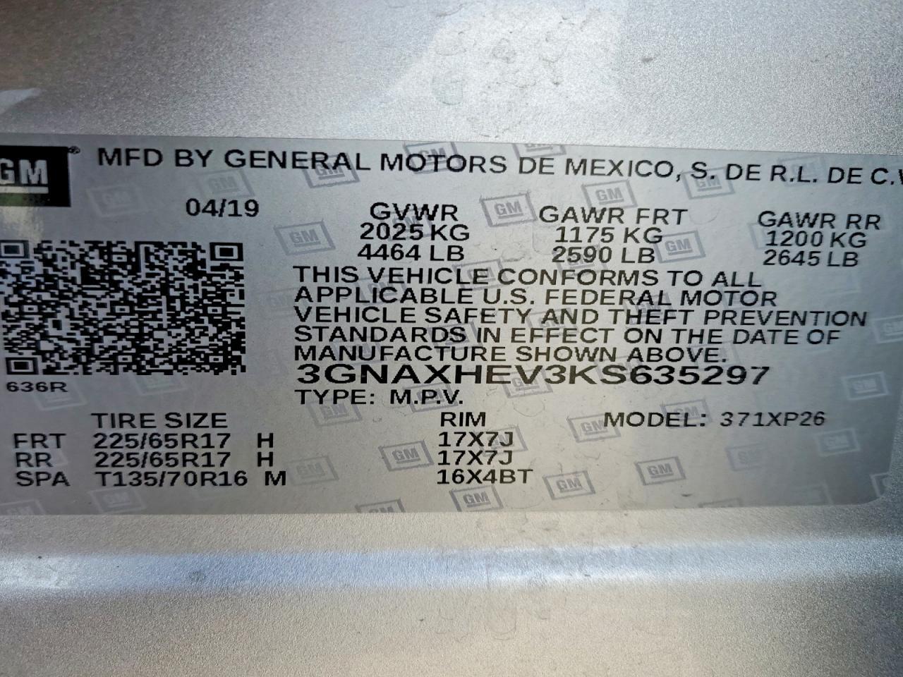 2019 CHEVROLET EQUINOX