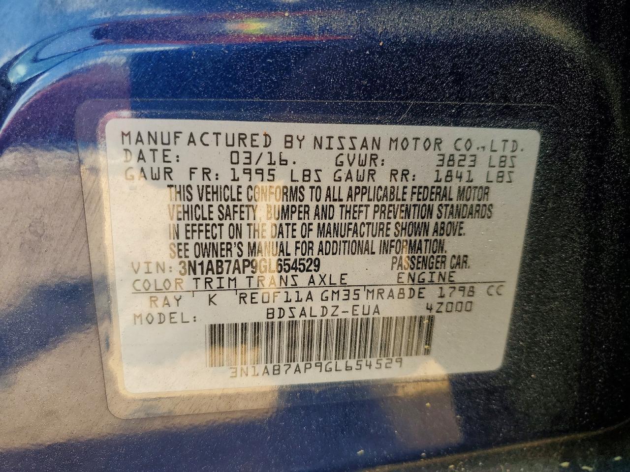 2016 NISSAN SENTRA