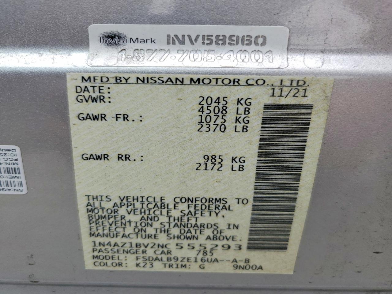 2022 NISSAN LEAF
