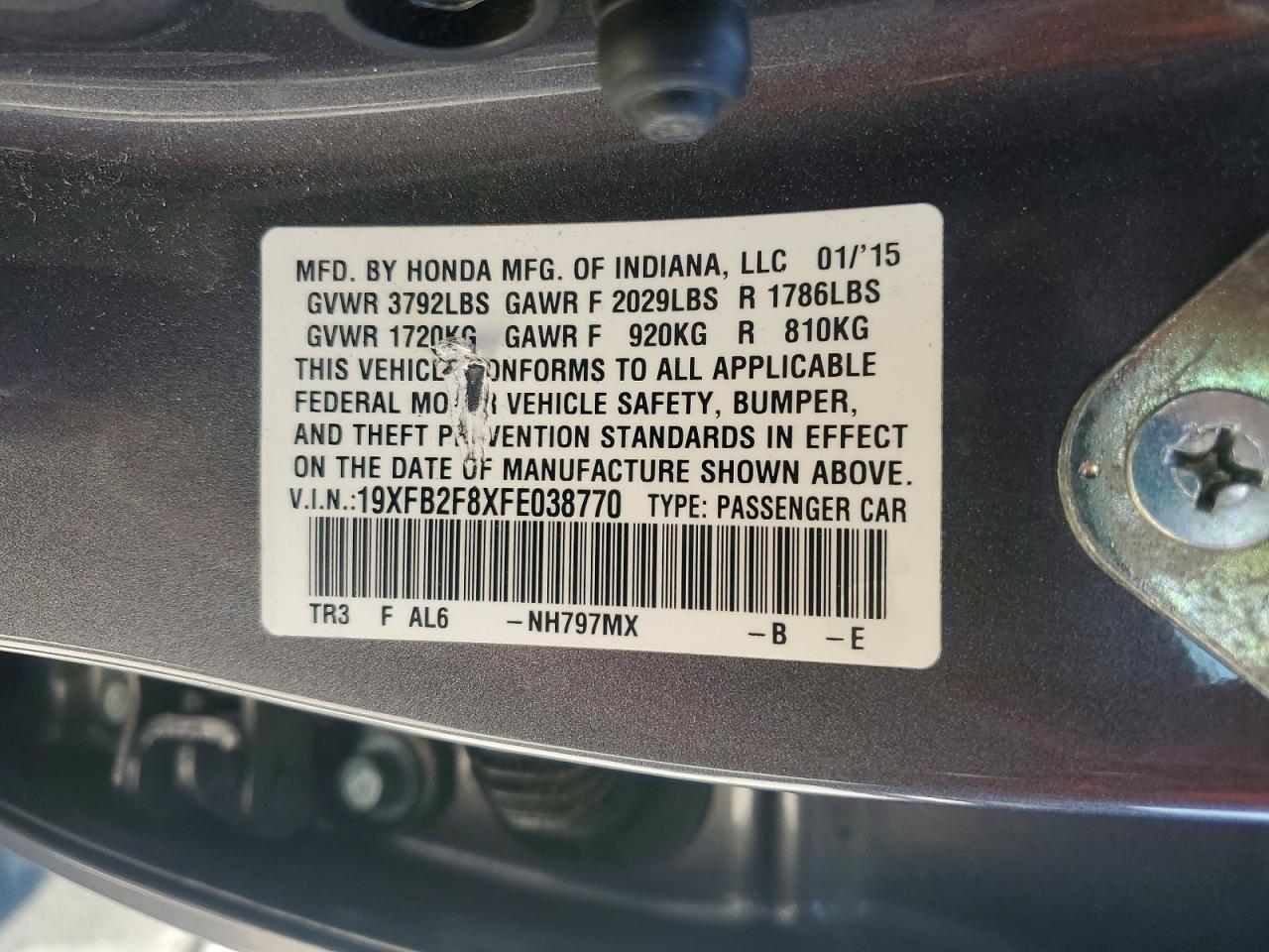 2015 HONDA CIVIC