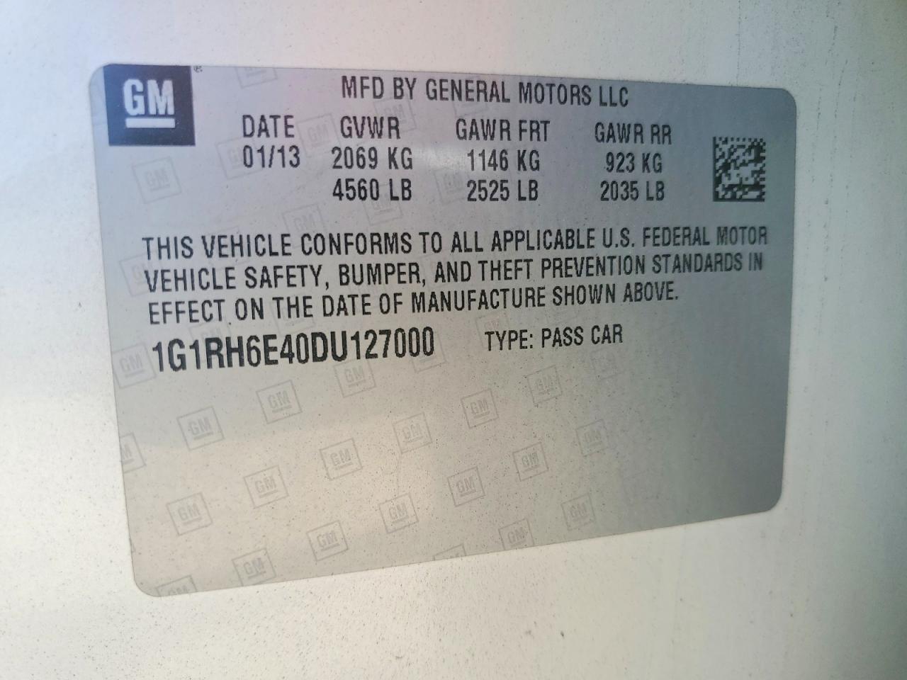 2013 CHEVROLET VOLT
