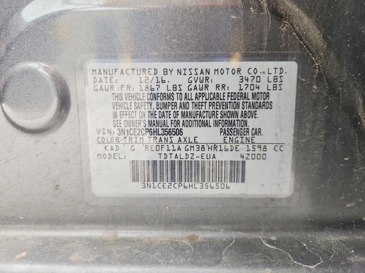 2017 NISSAN Versa Note
