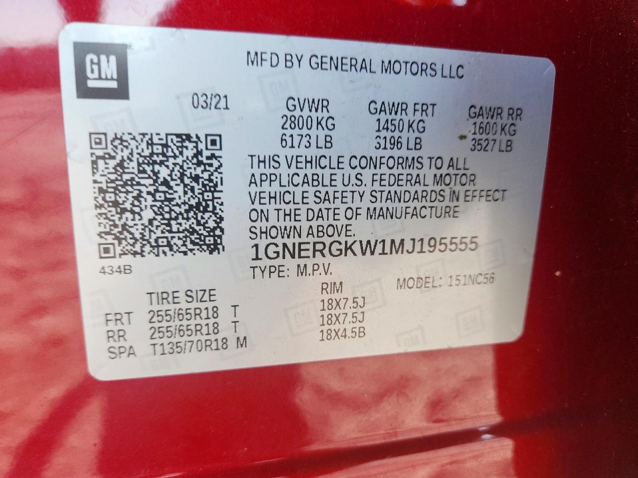 2021 CHEVROLET TRAVERSE