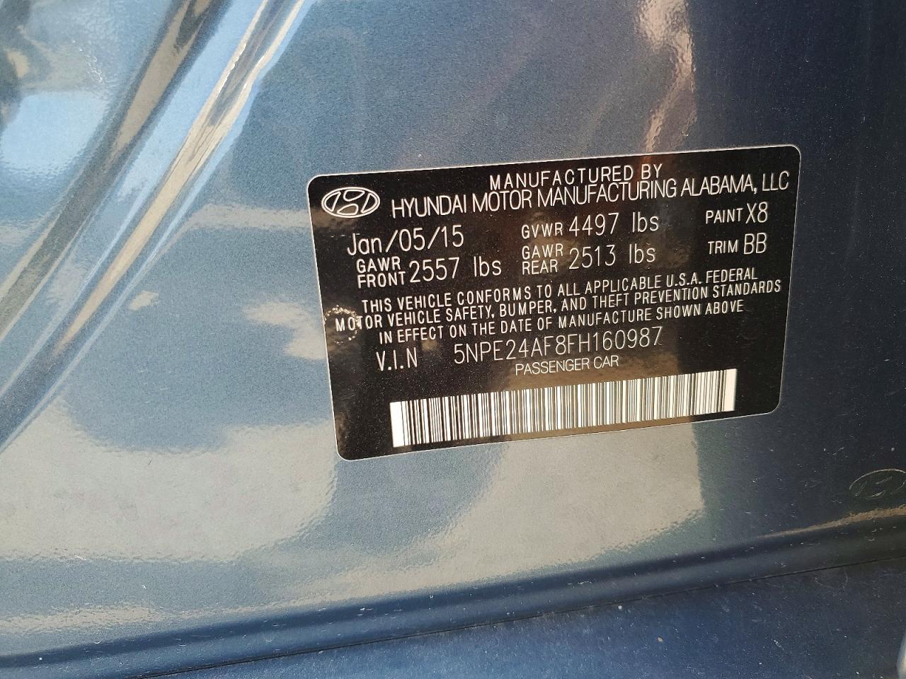 2015 HYUNDAI SONATA