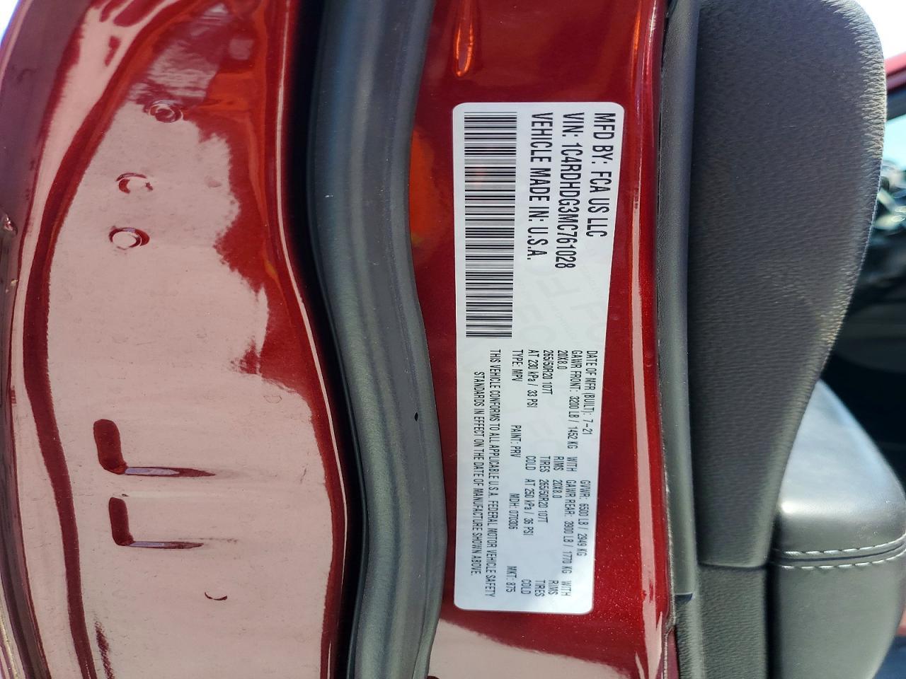 2021 DODGE DURANGO