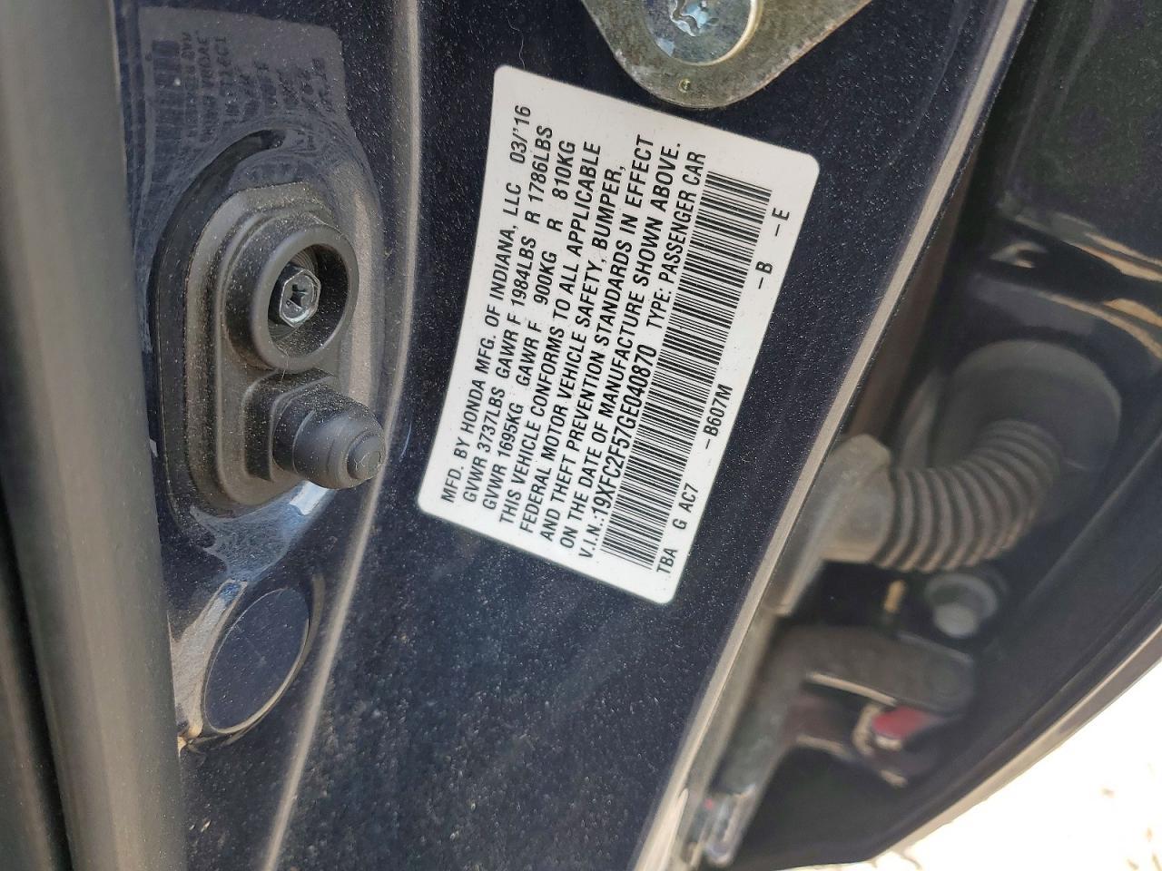 2016 HONDA CIVIC