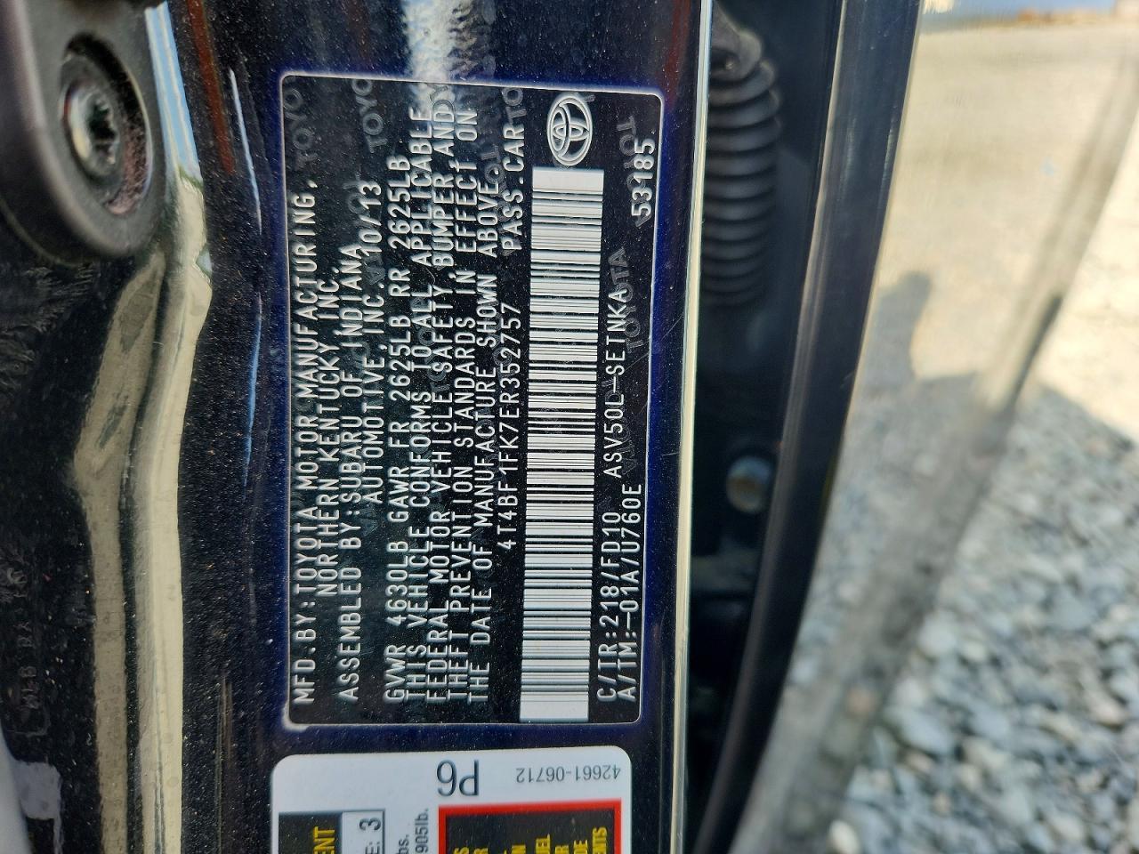 2014 TOYOTA CAMRY