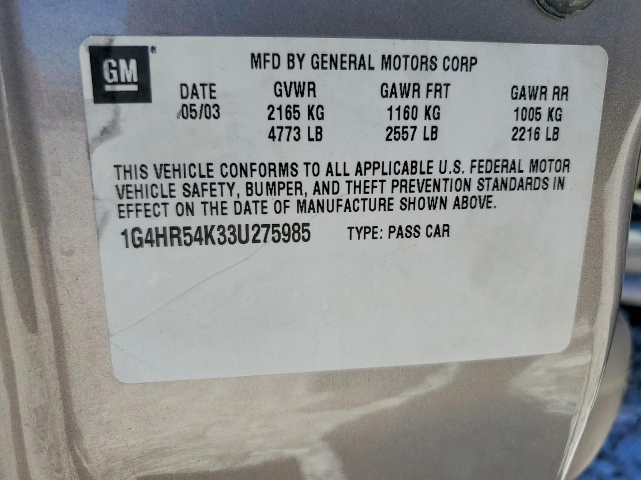 2003 BUICK Lesabre