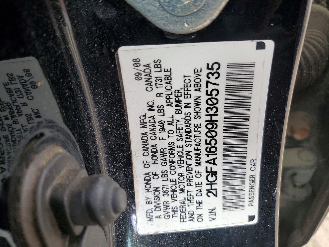 2009 HONDA CIVIC