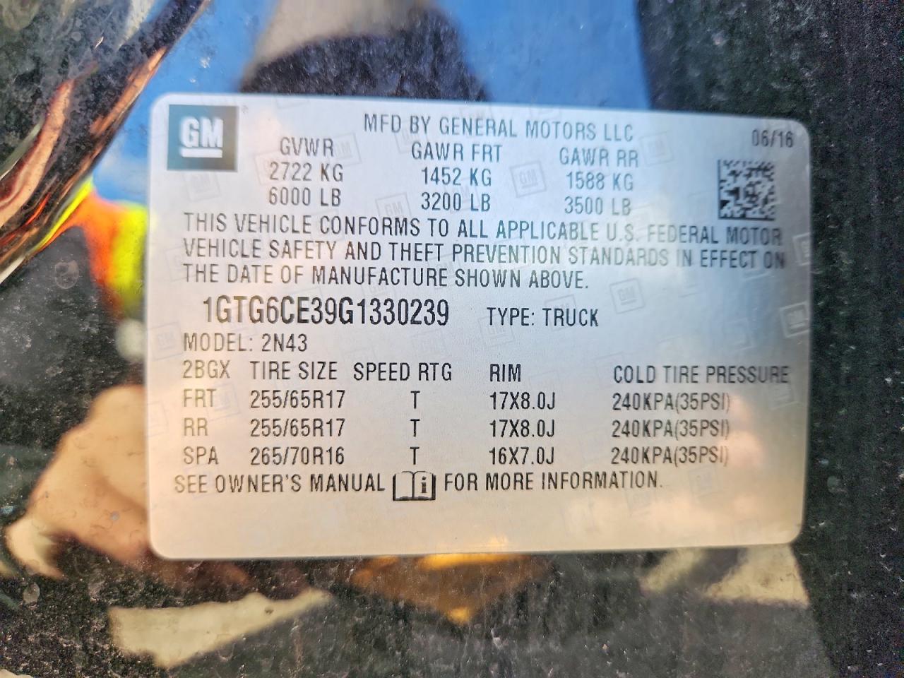 2016 GMC CANYON