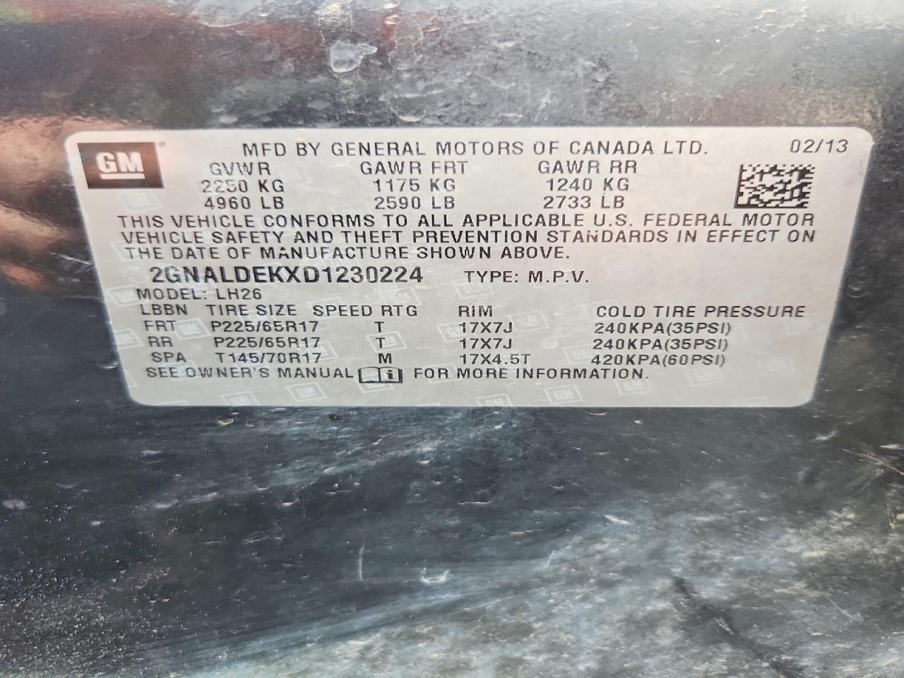 2013 CHEVROLET EQUINOX