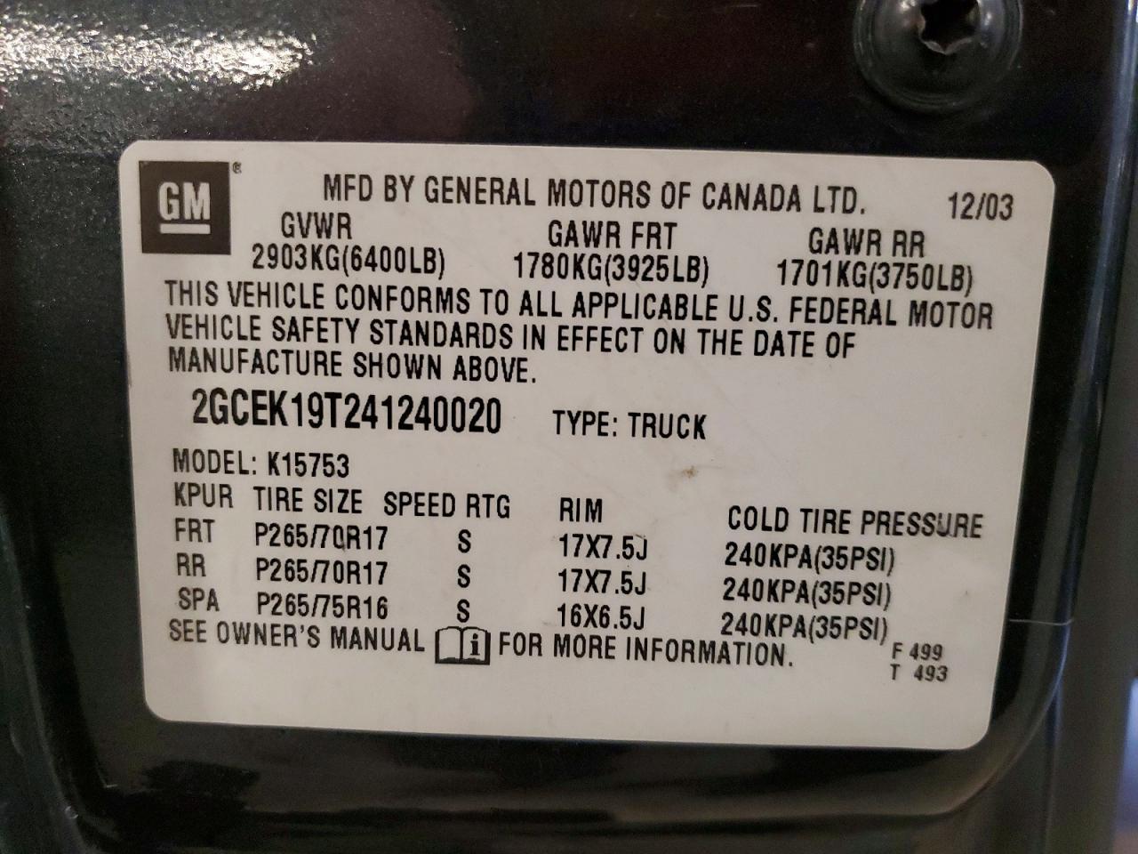 2004 CHEVROLET Silverado