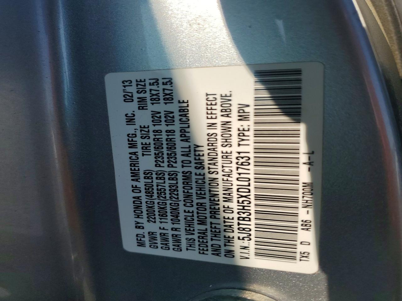 2013 ACURA RDX