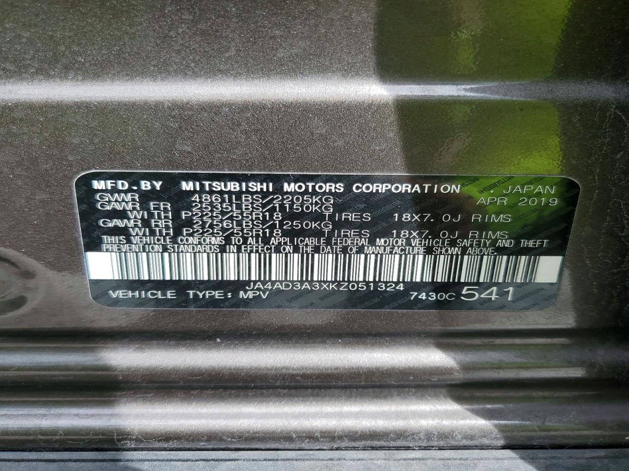 2019 MITSUBISHI outlander